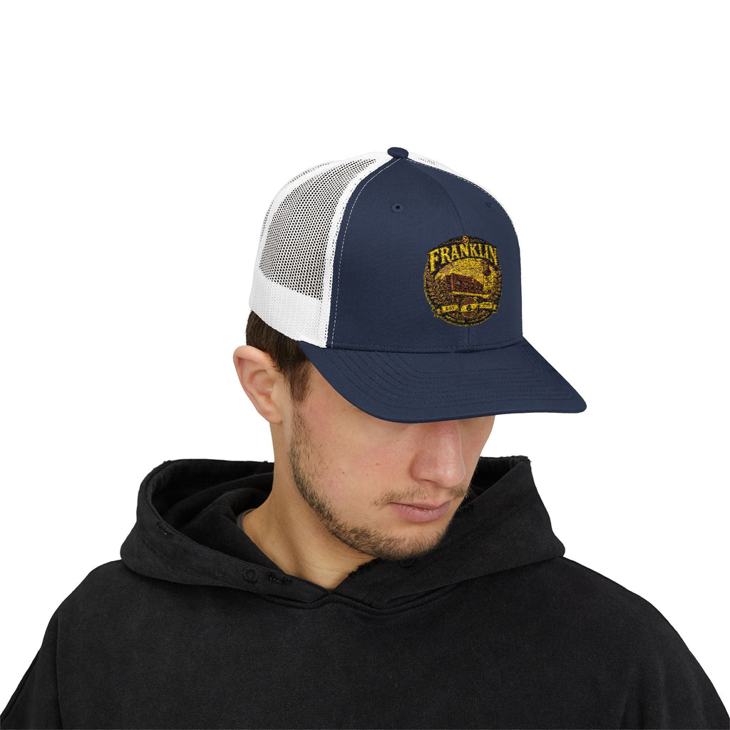 Franklin Vintage Truck Patch Snapback Trucker Cap | Retro Truck Logo