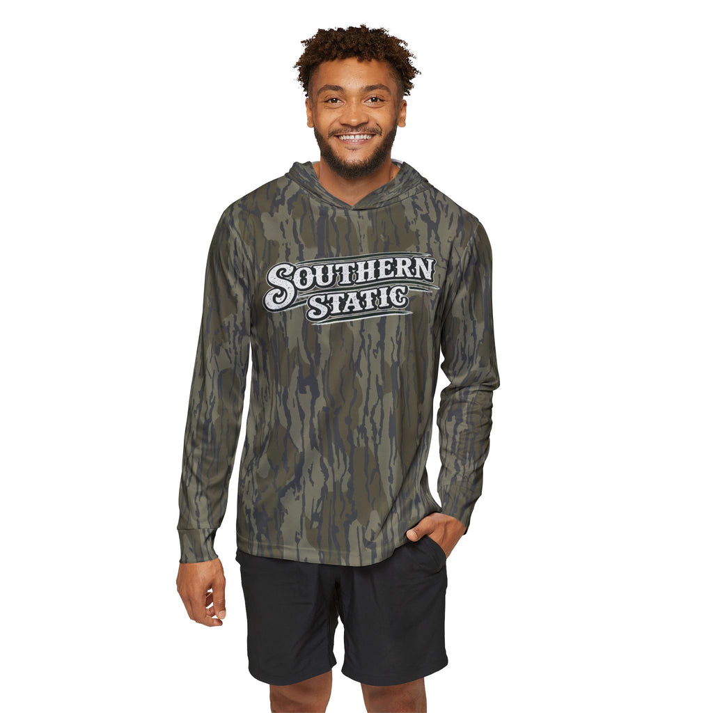 Camo "Southern Static" Hoodie — Men's Athletic Warmup Pullover