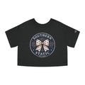 Women’s Southern Static Cropped Tee — Patriotic Bow Graphic Women's T-Shirt