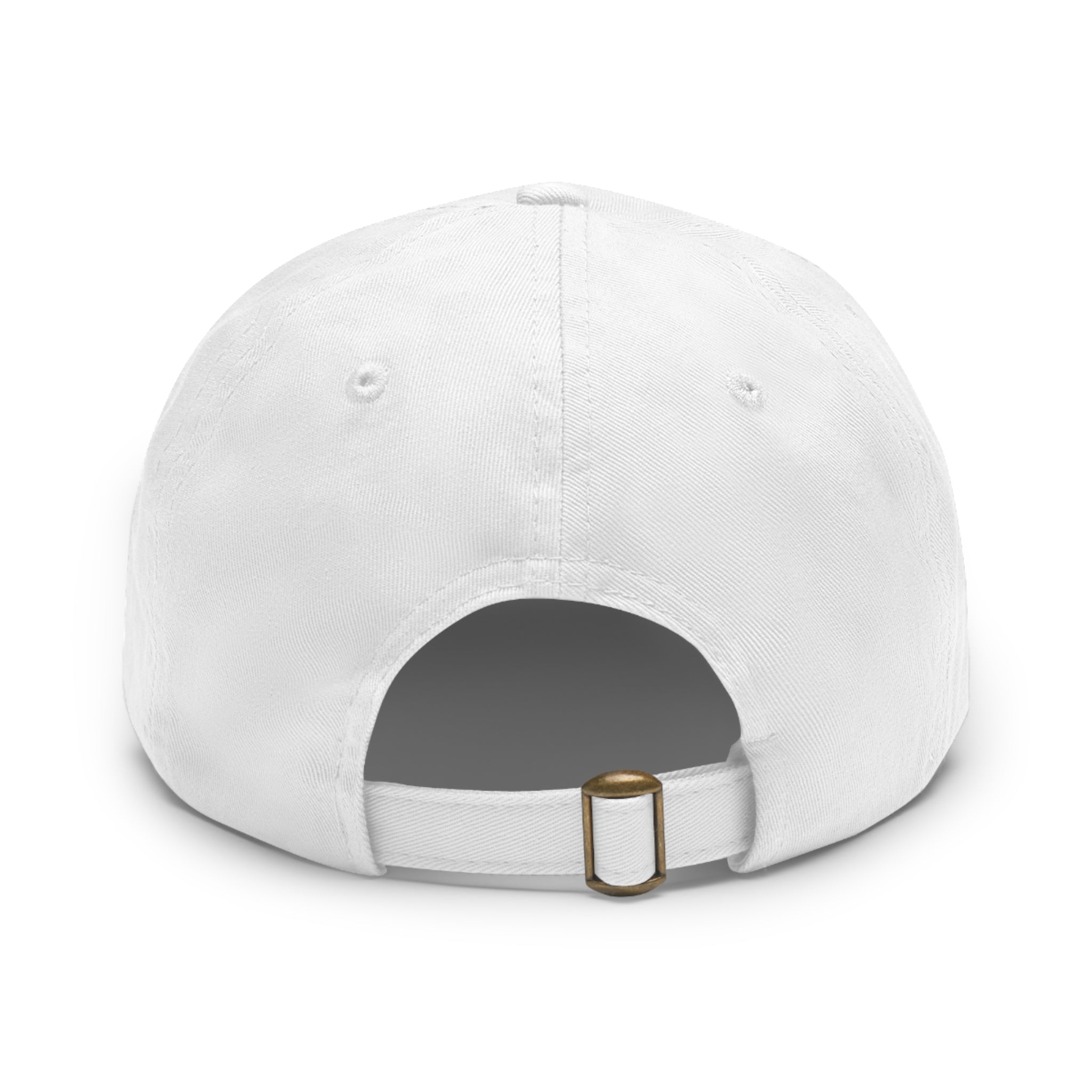 Leather Patch Dad Hat — Southern Static Monogram on Orange Camo
