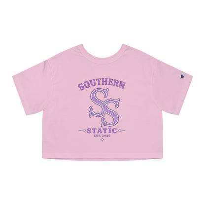 Southern Static Cropped Tee — Women's Vintage Collegiate Shirt (Est. 2026)