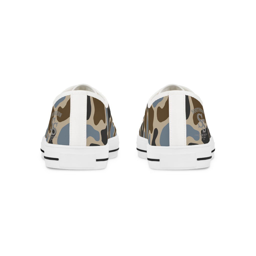 Camo Low Top Sneakers — Men's Casual Army Print Shoes