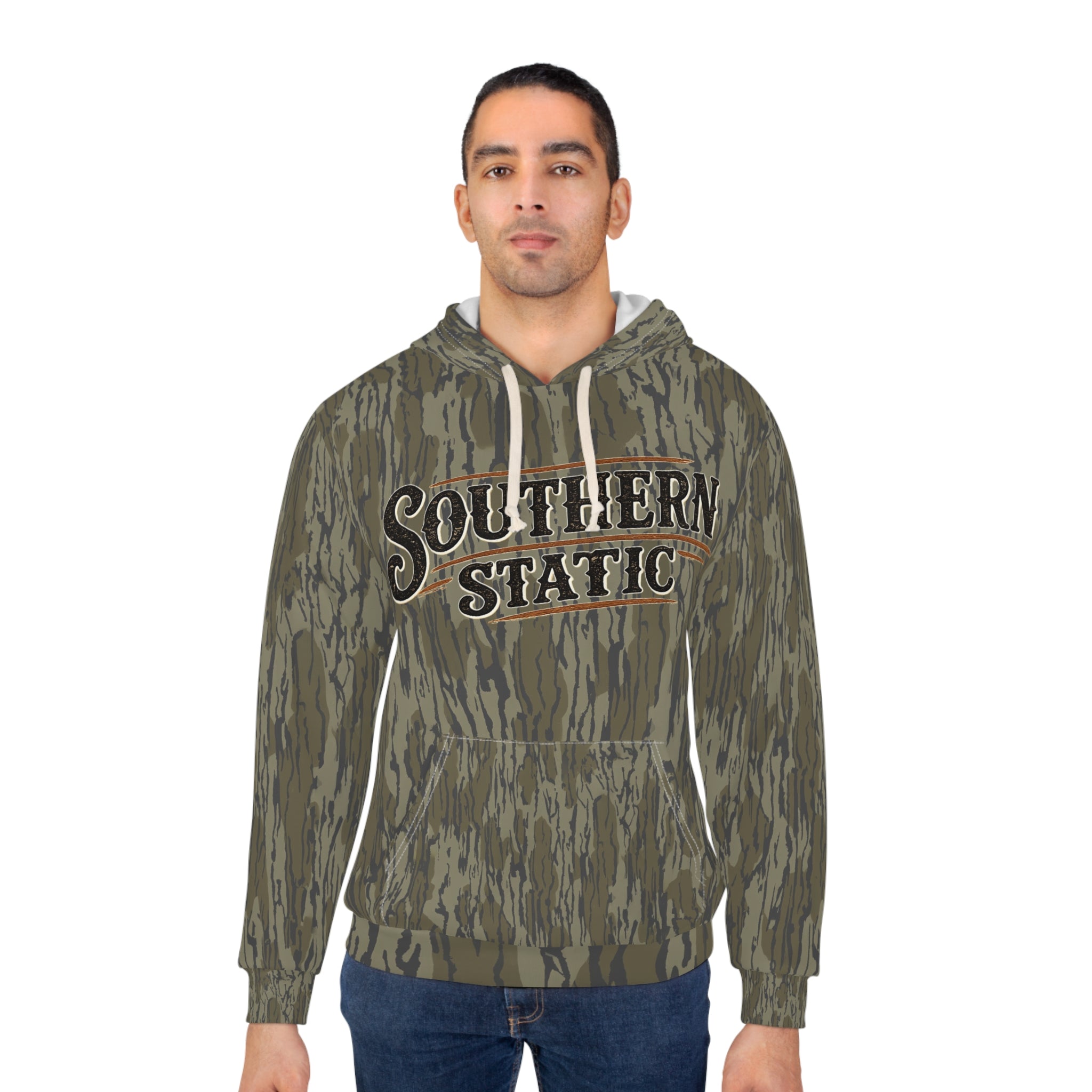 Camo "Southern Static" Hoodie — Realtree-Inspired Pullover for Outdoorsmen