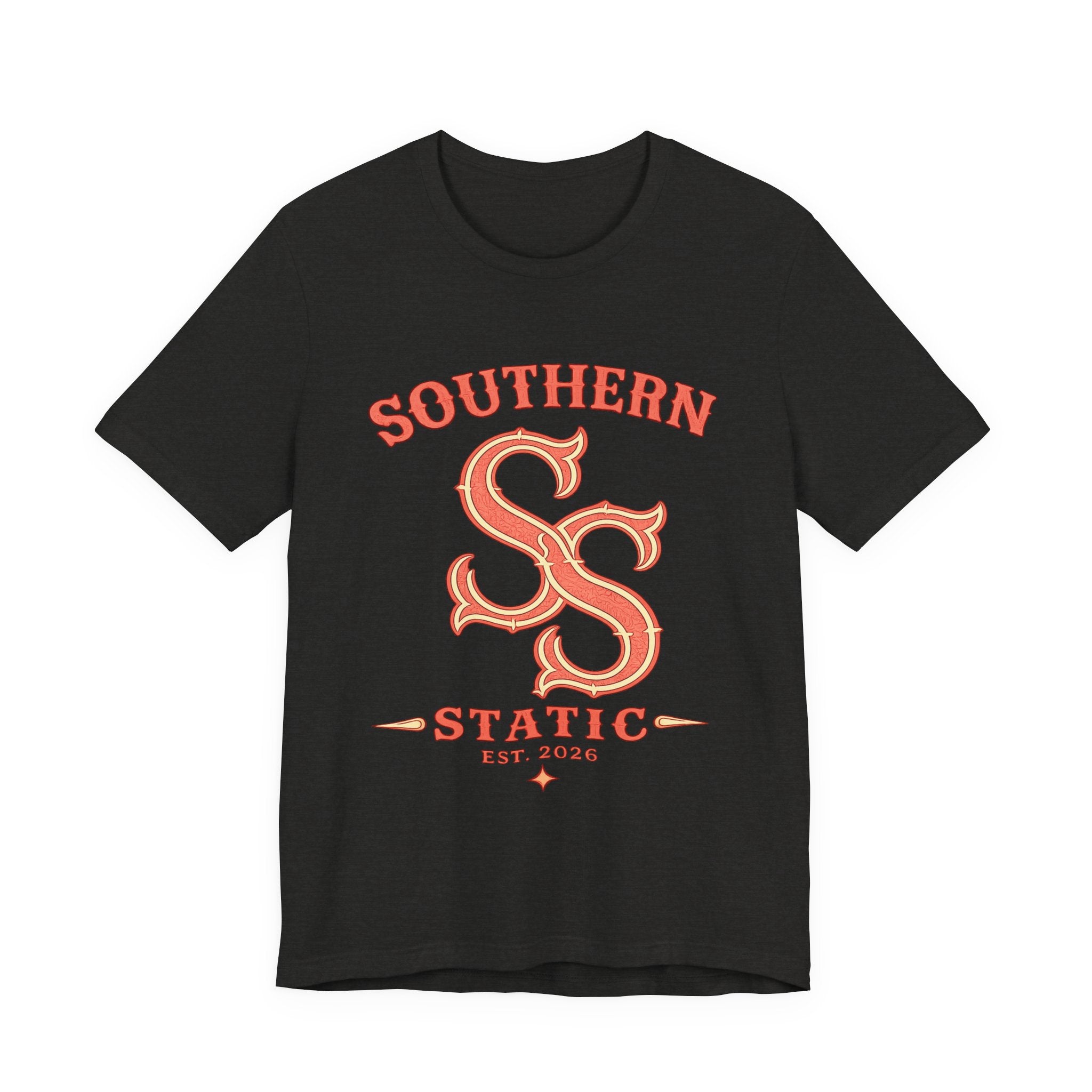 Southern Static Graphic Tee – Retro Monogram SS Logo Shirt