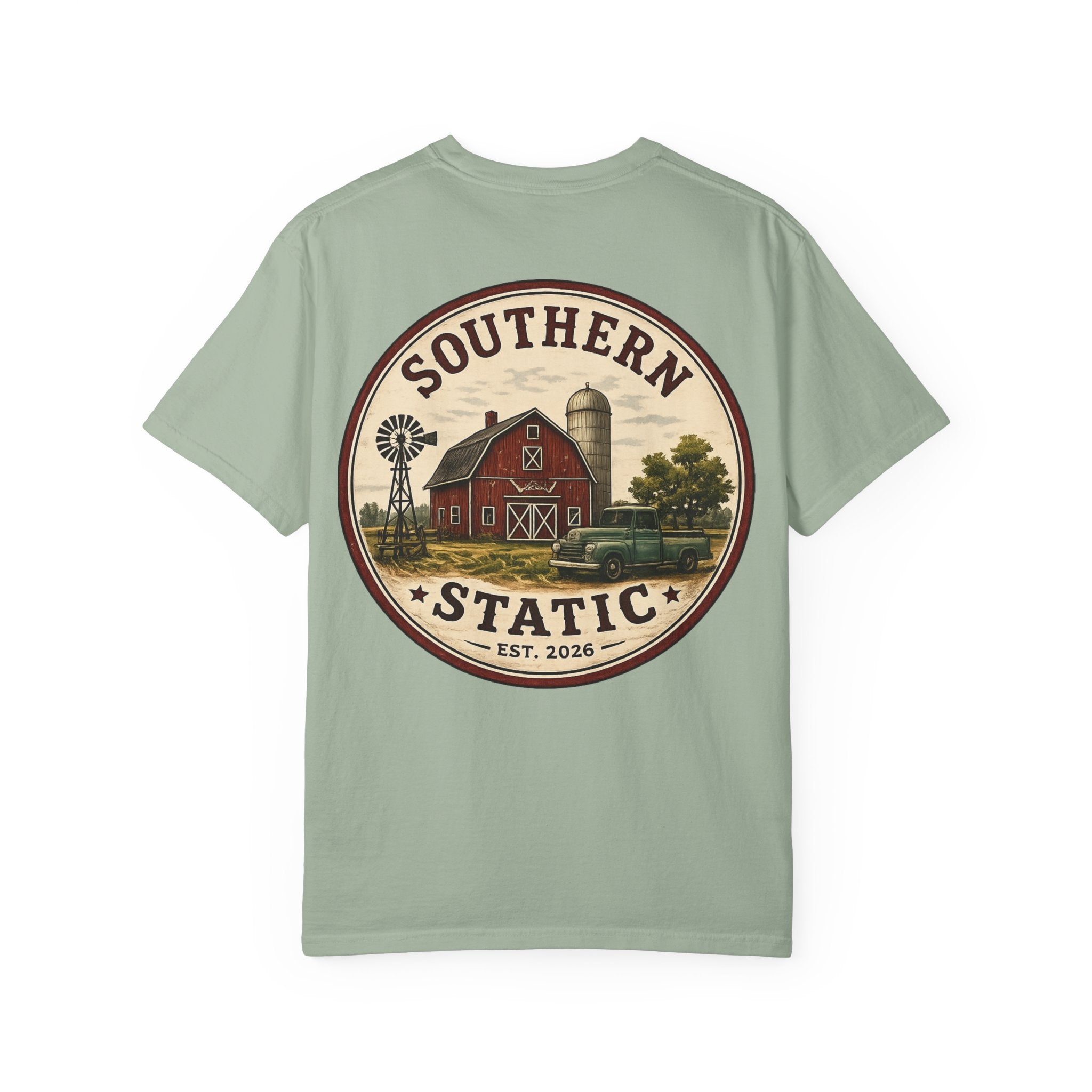 Southern Static Farm Logo T-Shirt — Vintage Barn Graphic