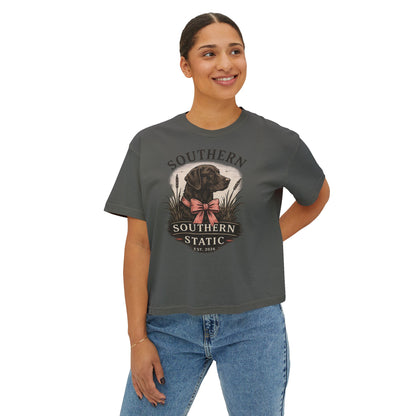 Southern Static Labrador Graphic Tee — Women's Boxy T-Shirt