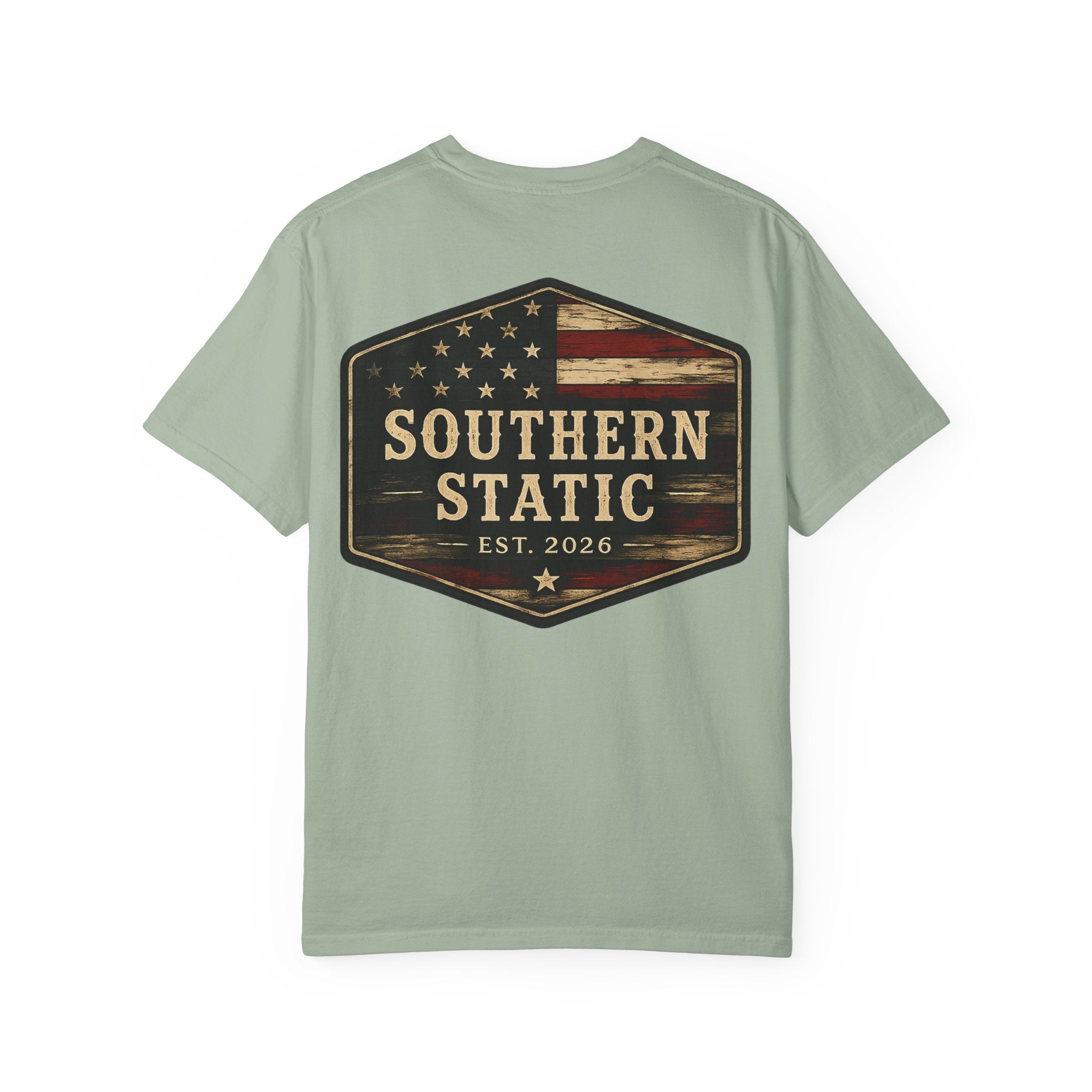 Southern Static T-Shirt — Vintage American Flag Graphic Tee