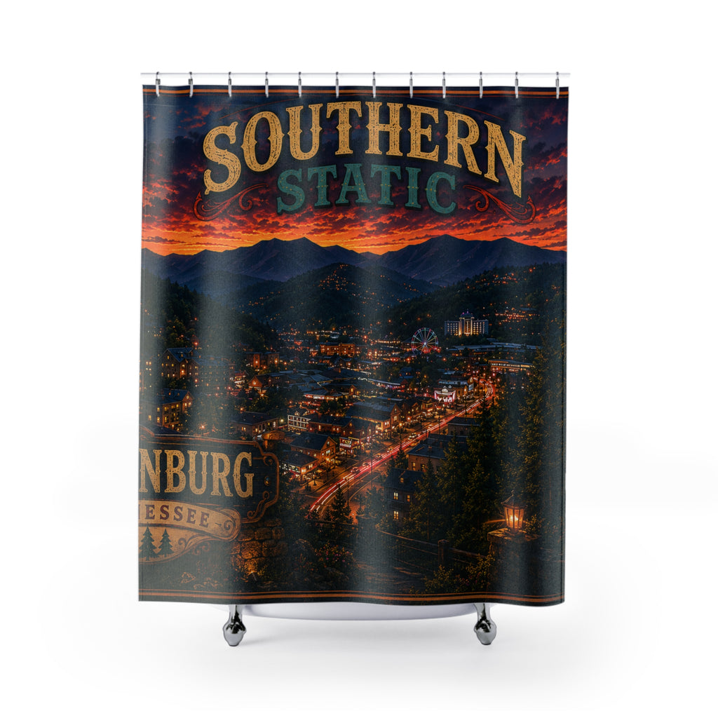 Southern Station Nashville Shower Curtain | Vintage Train Station Sunset
