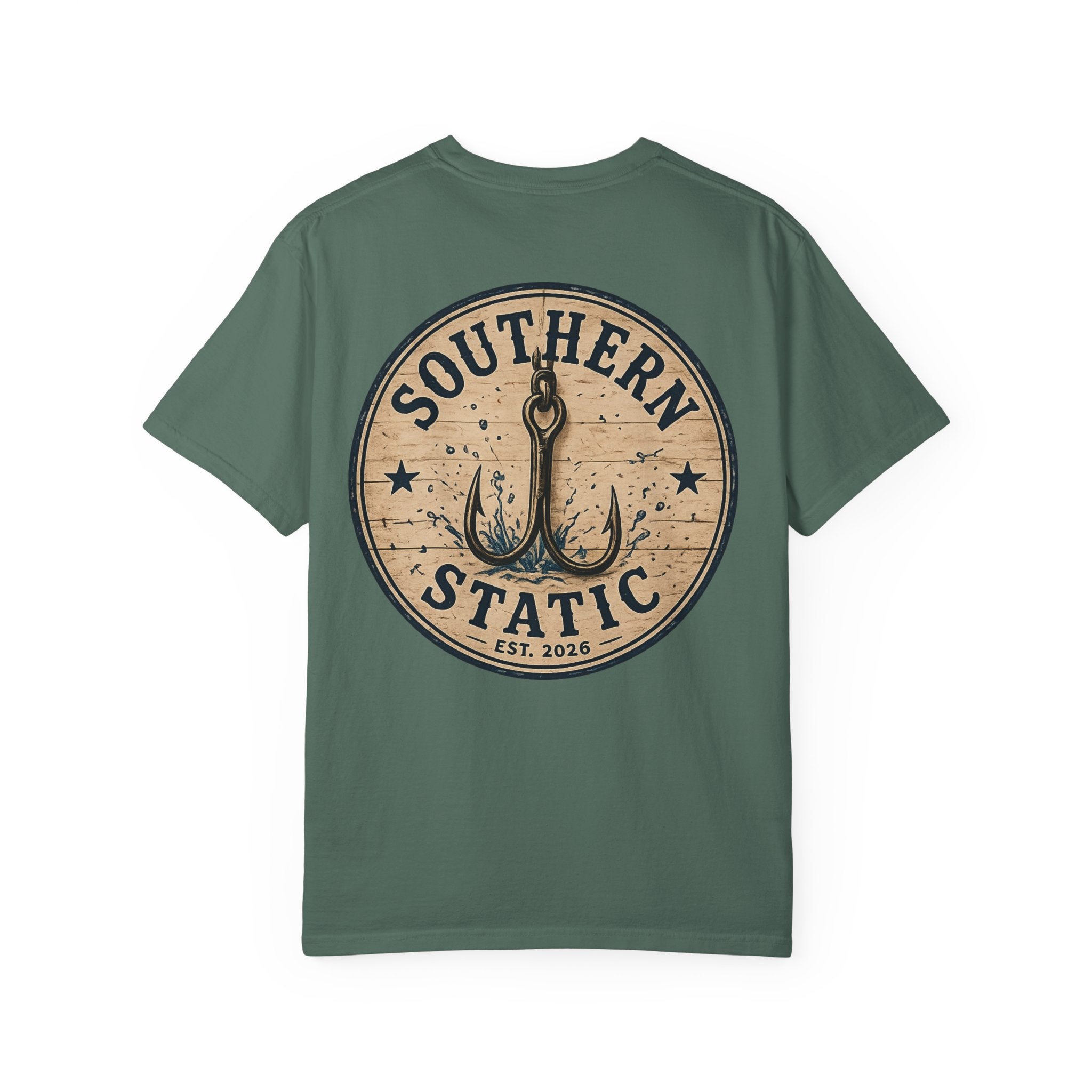Southern Static Fishing T-Shirt — Rustic Anchor Logo Tee