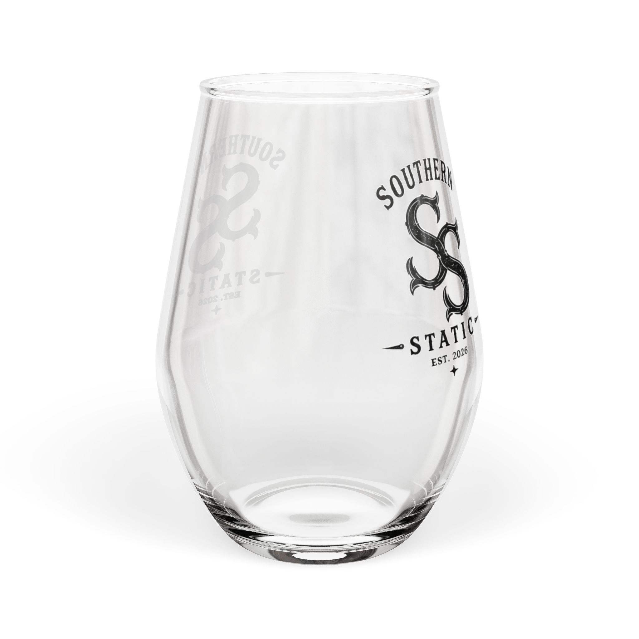 Southern Static Stemless Wine Glass — 11.75 oz Branded Logo Glass