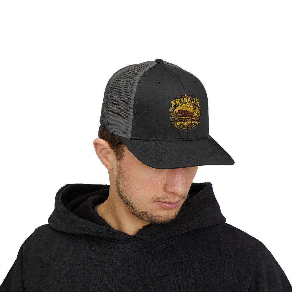 Franklin Vintage Truck Patch Snapback Trucker Cap | Retro Truck Logo
