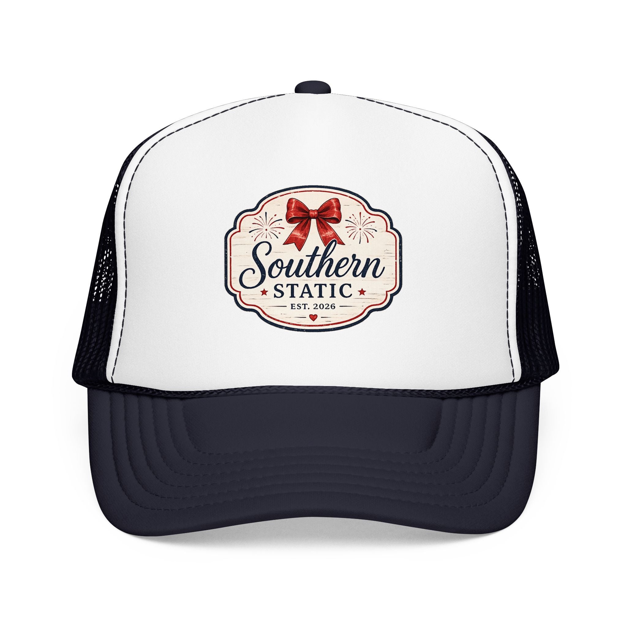 Women’s Southern Static Trucker Hat – Vintage Badge Logo Foam Cap