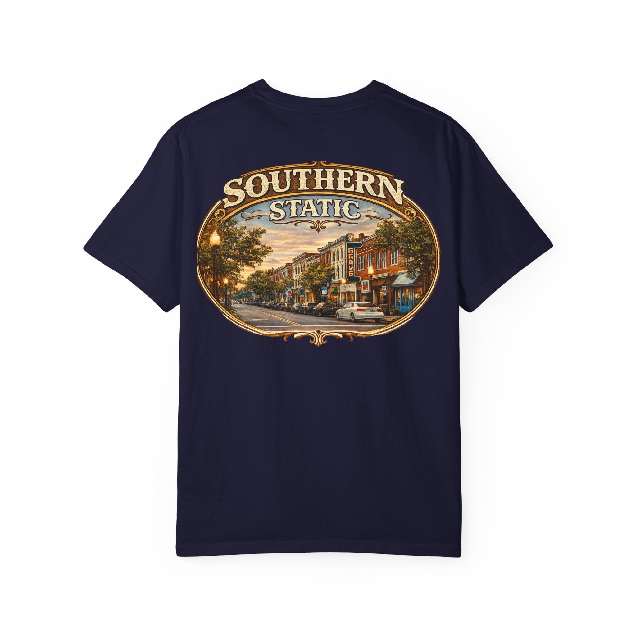 Southern Static vintage downtown street scene T-Shirt