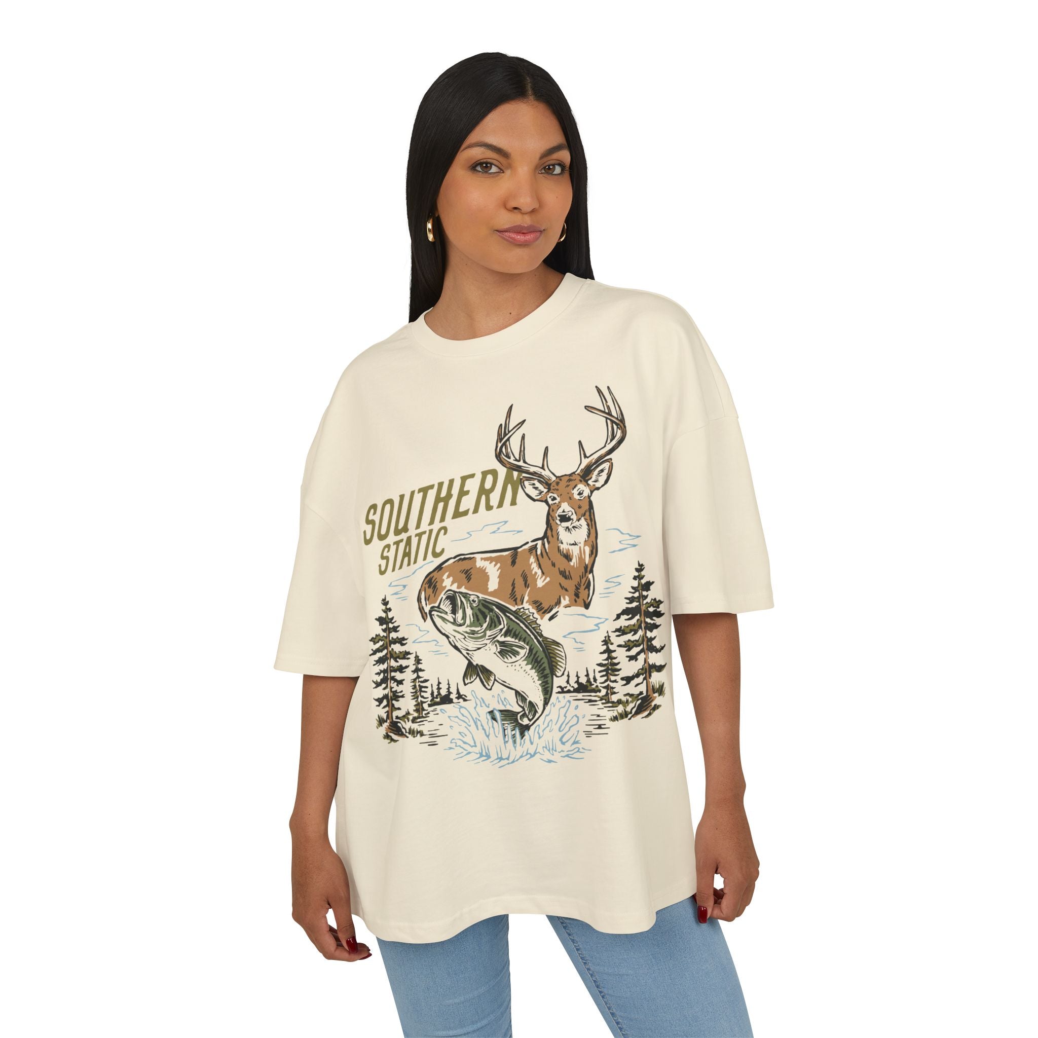 Southern Static Deer & Fish Graphic Tee