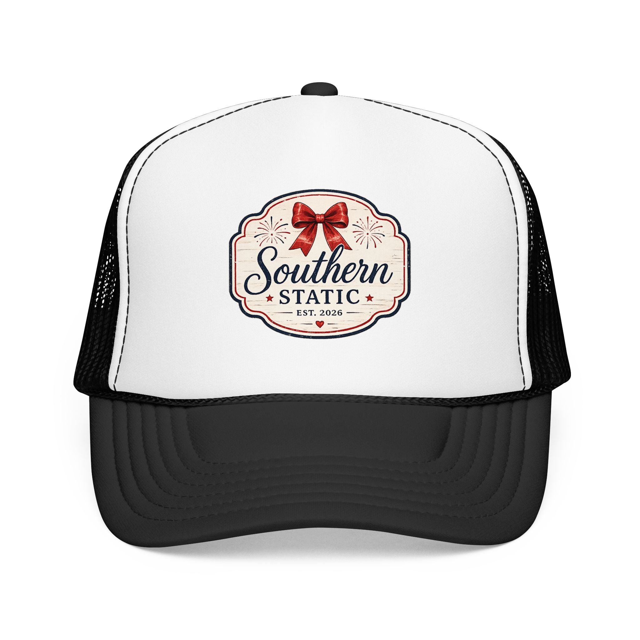 Women’s Southern Static Trucker Hat – Vintage Badge Logo Foam Cap