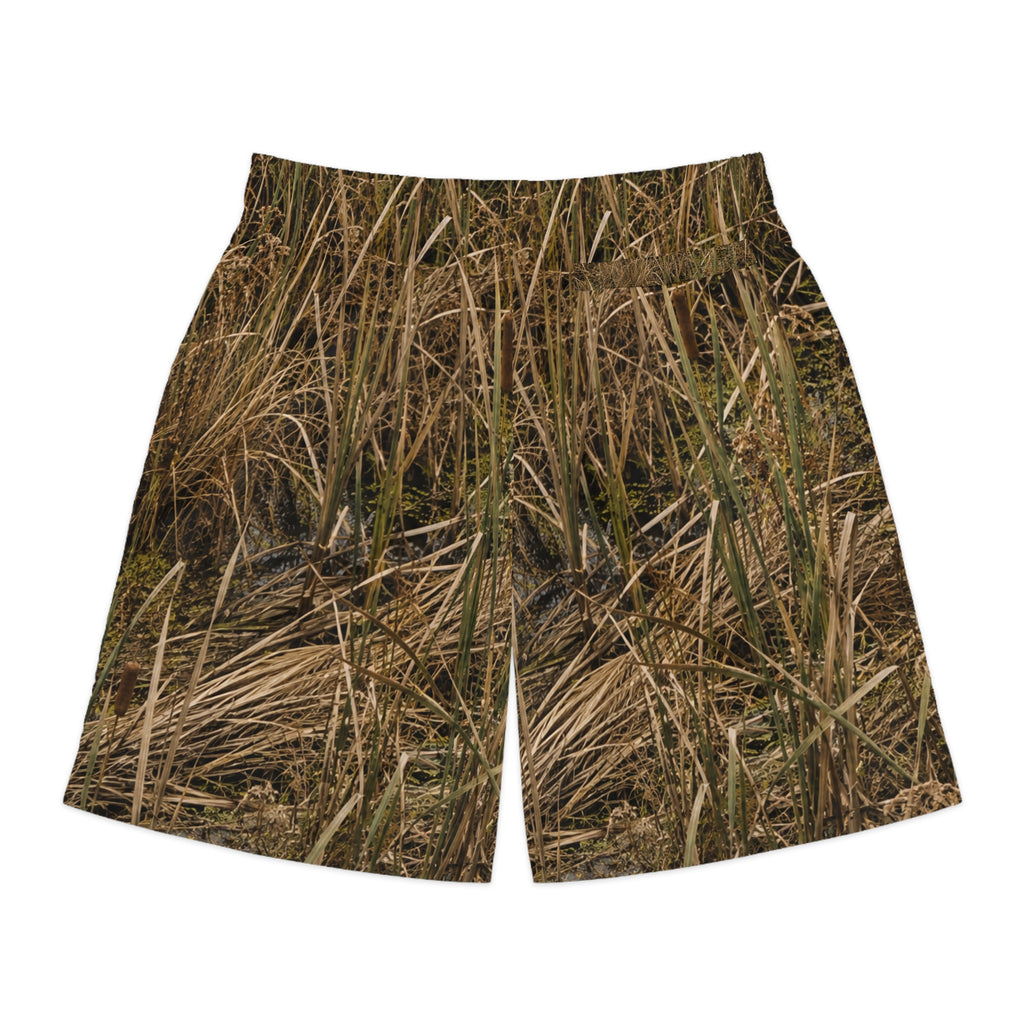 Camouflage Grass Print Jogger Shorts