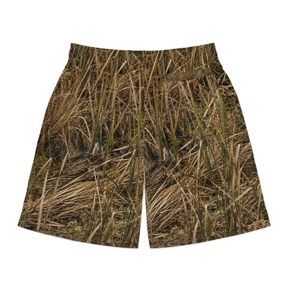 Camouflage Grass Print Jogger Shorts