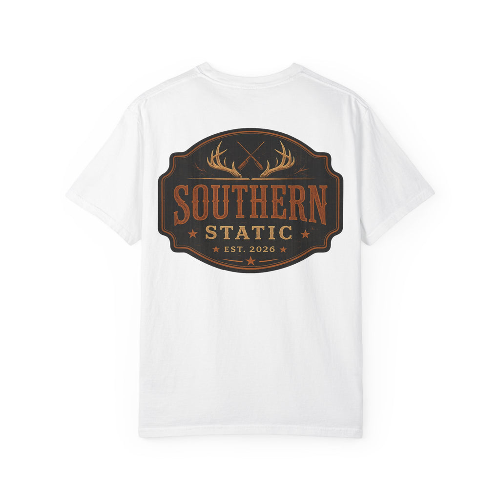 Southern Static Graphic T-Shirt — Vintage Hunting Crest Tee