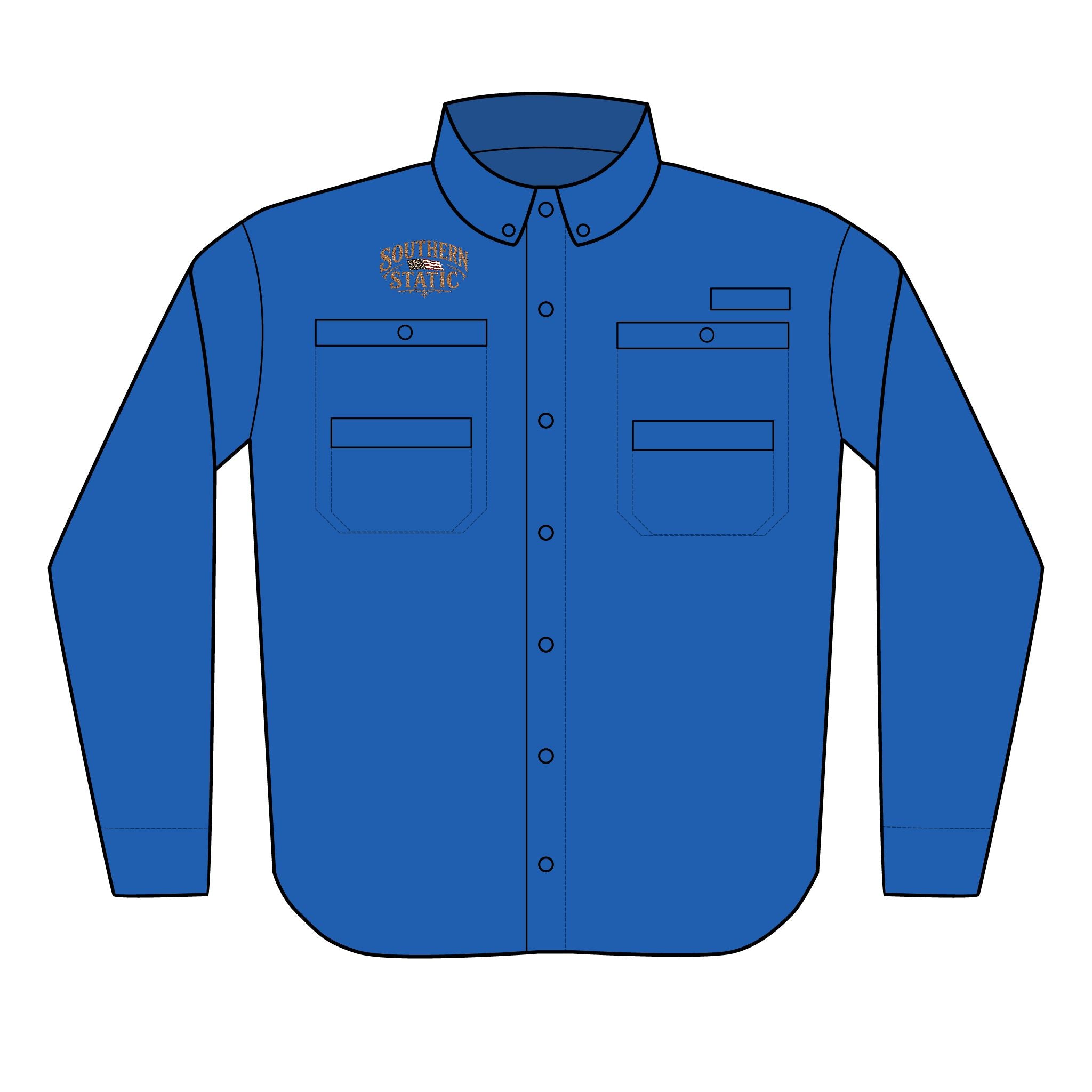 Southern Stogie embroidery Shirt | Fishing Utility Button-Up