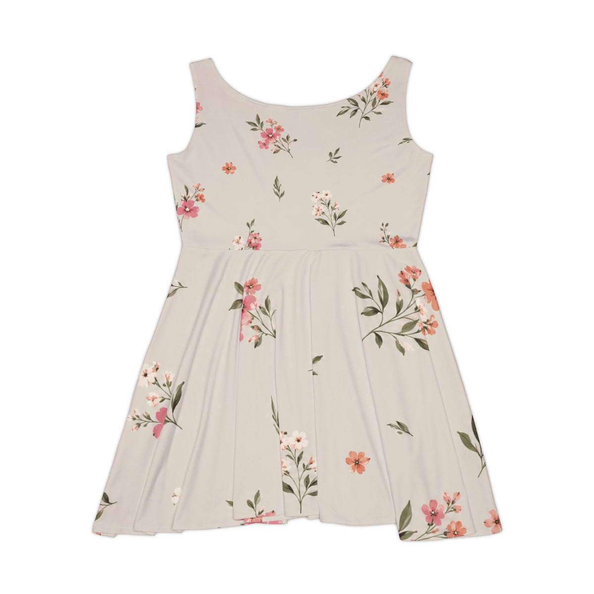 Blush Floral Pattern Women's Skater Dress