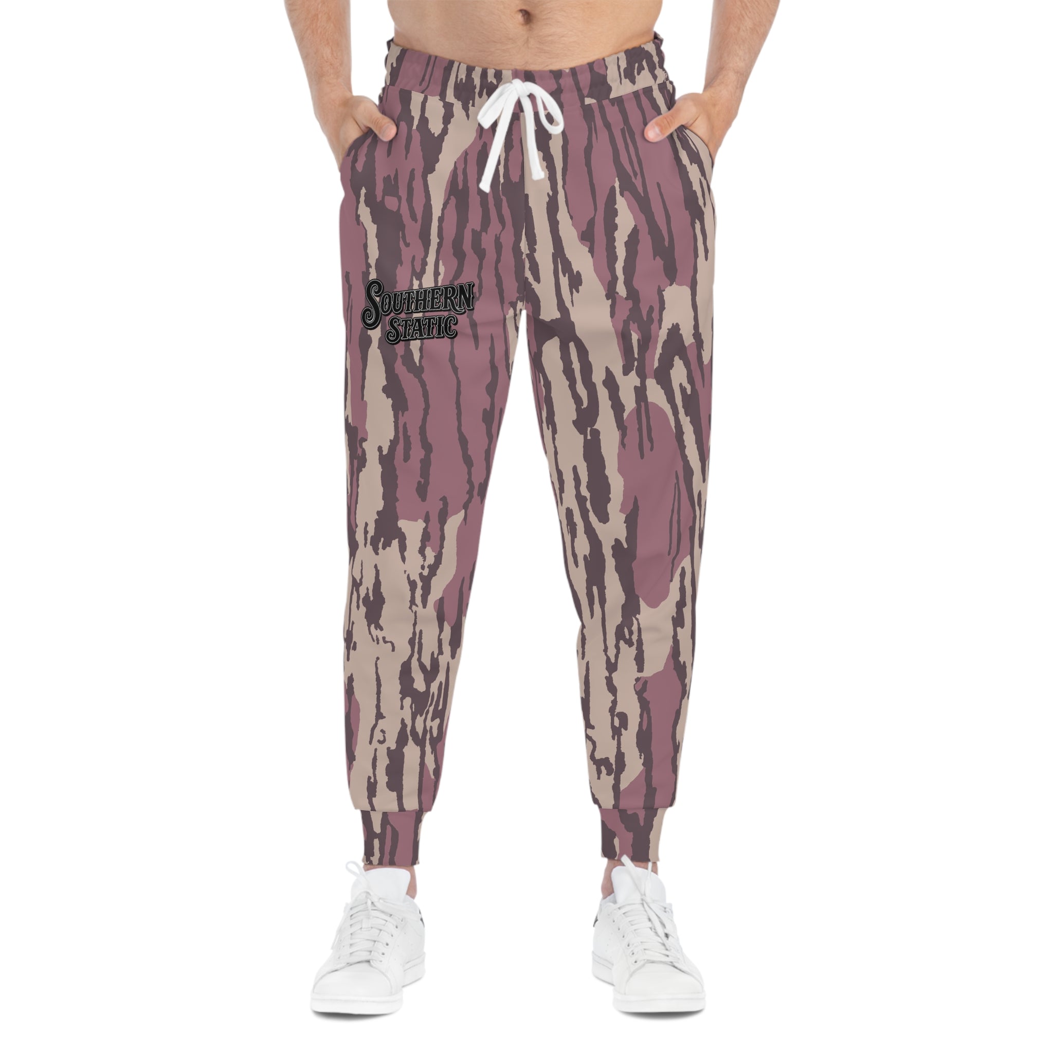 Camo Athletic Joggers — Southern Static Pink Sweatpants