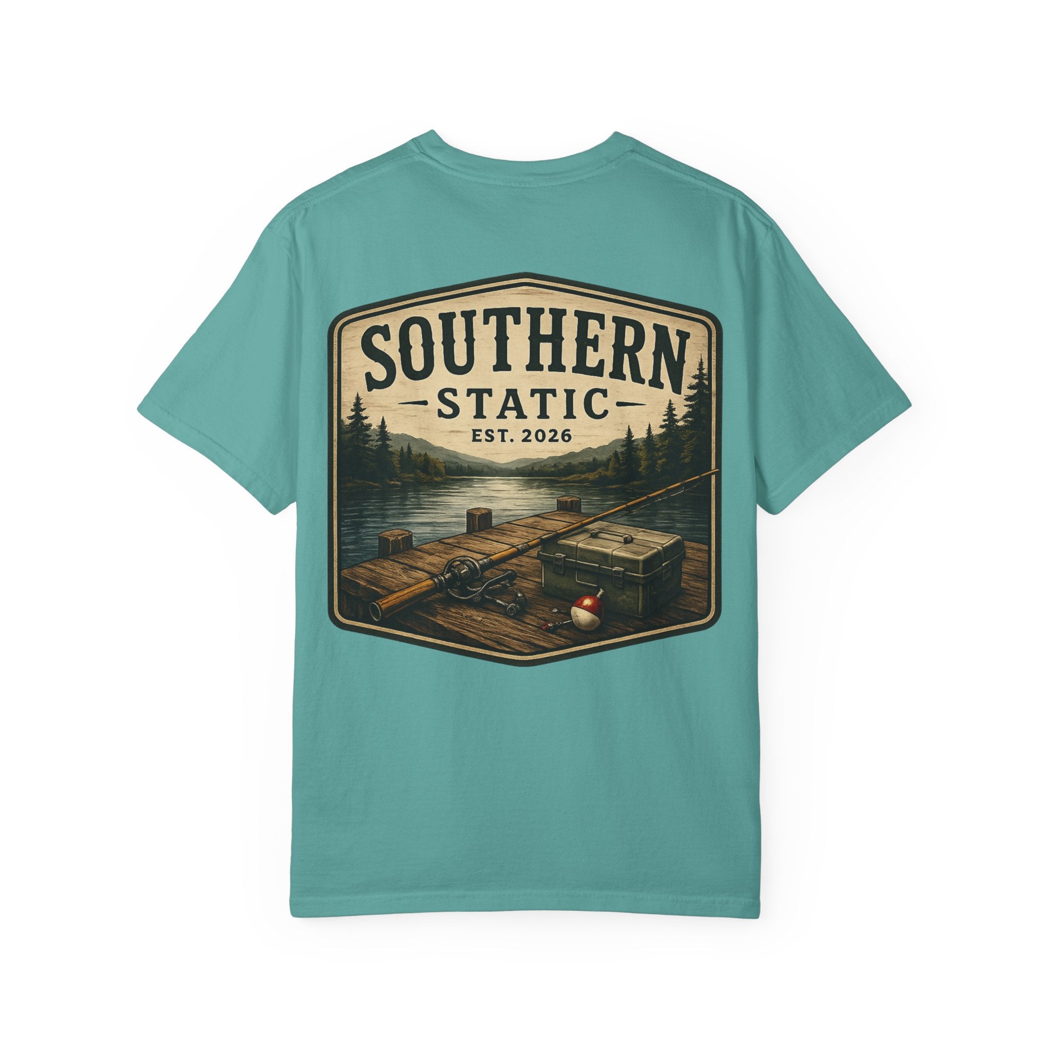 Lake Dock Graphic T-Shirt — "Southern Static" Vintage Outdoor Tee