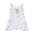 Lavender Fields Skater Dress — Floral All-Over Print Women's Dress