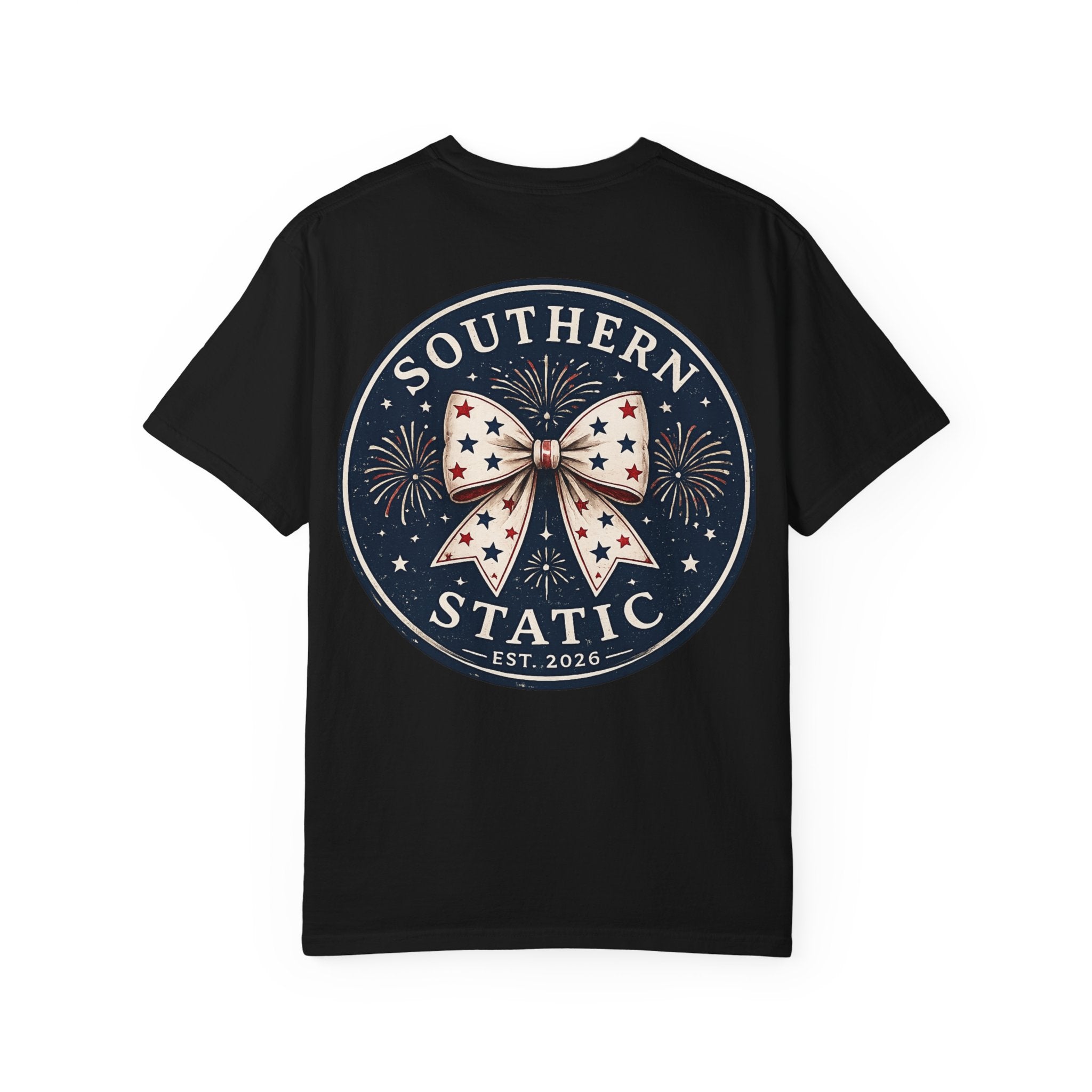 Women’s Southern Static Graphic T-Shirt — Patriotic Bow Logo Tee