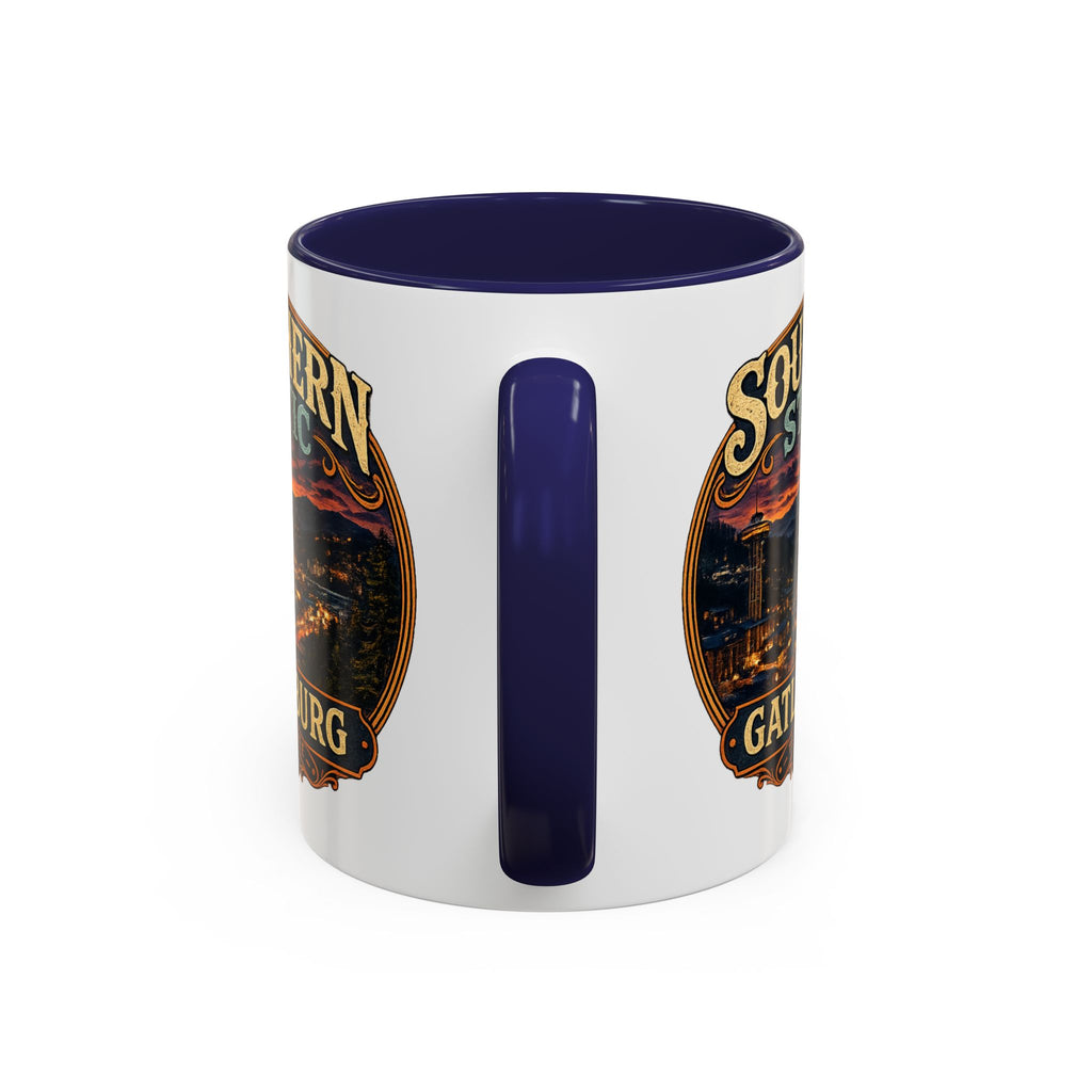 Southern Static Gatlinburg Coffee Mug | Scenic Tennessee Mountains, Night Skyline