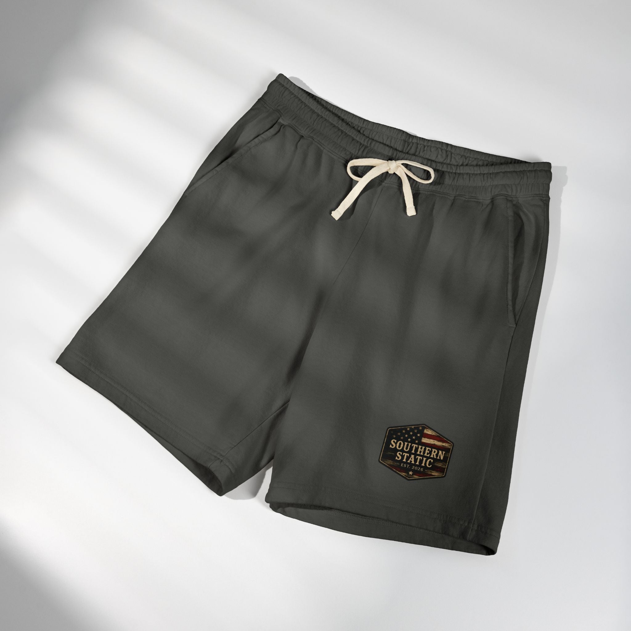 Lightweight Fleece Sweat Shorts — Southern Static Hex Logo
