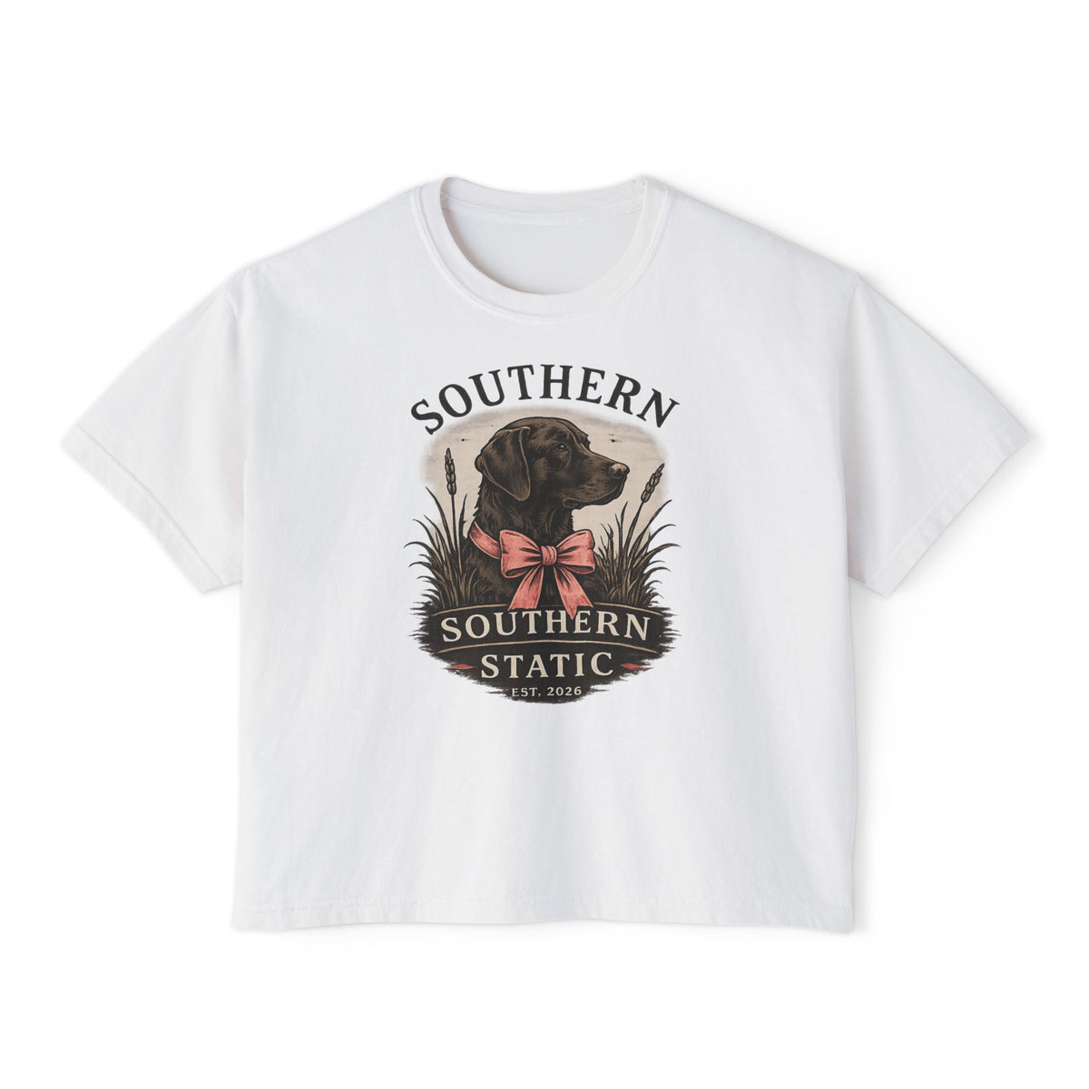 Southern Static Labrador Graphic Tee — Women's Boxy T-Shirt
