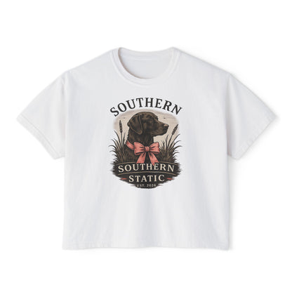 Southern Static Labrador Graphic Tee — Women's Boxy T-Shirt