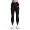 Women’s Luxe Leggings — Pink Floral Lip Print Yoga Leggings