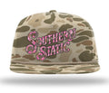 Snapback Hat — "Southern Static" Pink Paisley Logo Cap