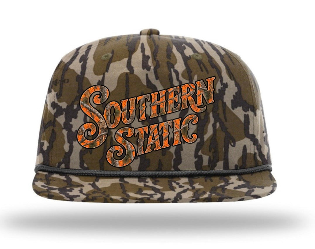 Southern Static Snapback Hat — Vintage Western Logo Cap