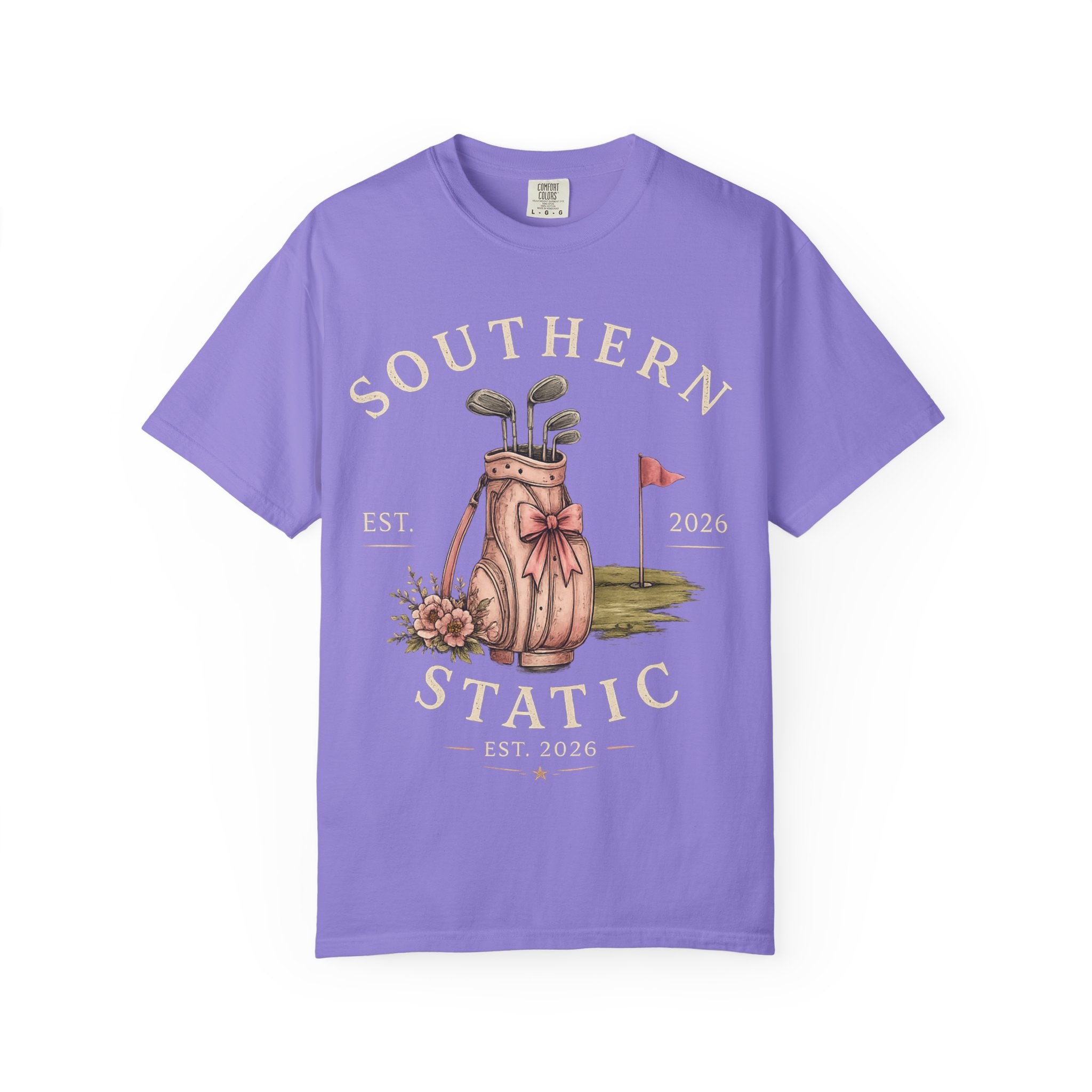 Golf Bag Graphic T-Shirt — "Southern Static" Vintage Golf Tee