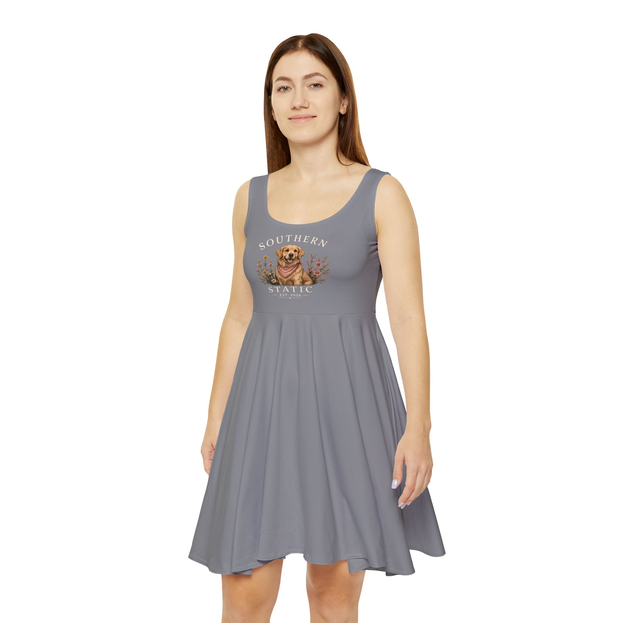 Copy of Golden Retriever Smile Skater Dress — Cute Dog Graphic Women’s Dress