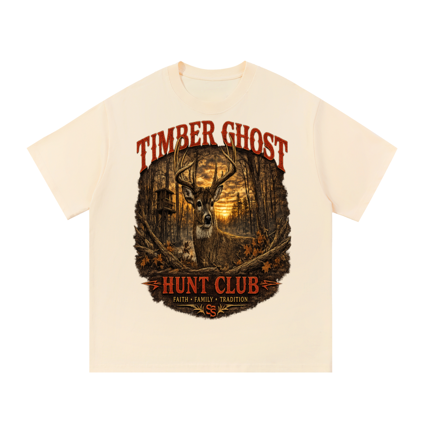 Southern Static Timber Ghost | Premium Whitetail Hunting T-Shirt