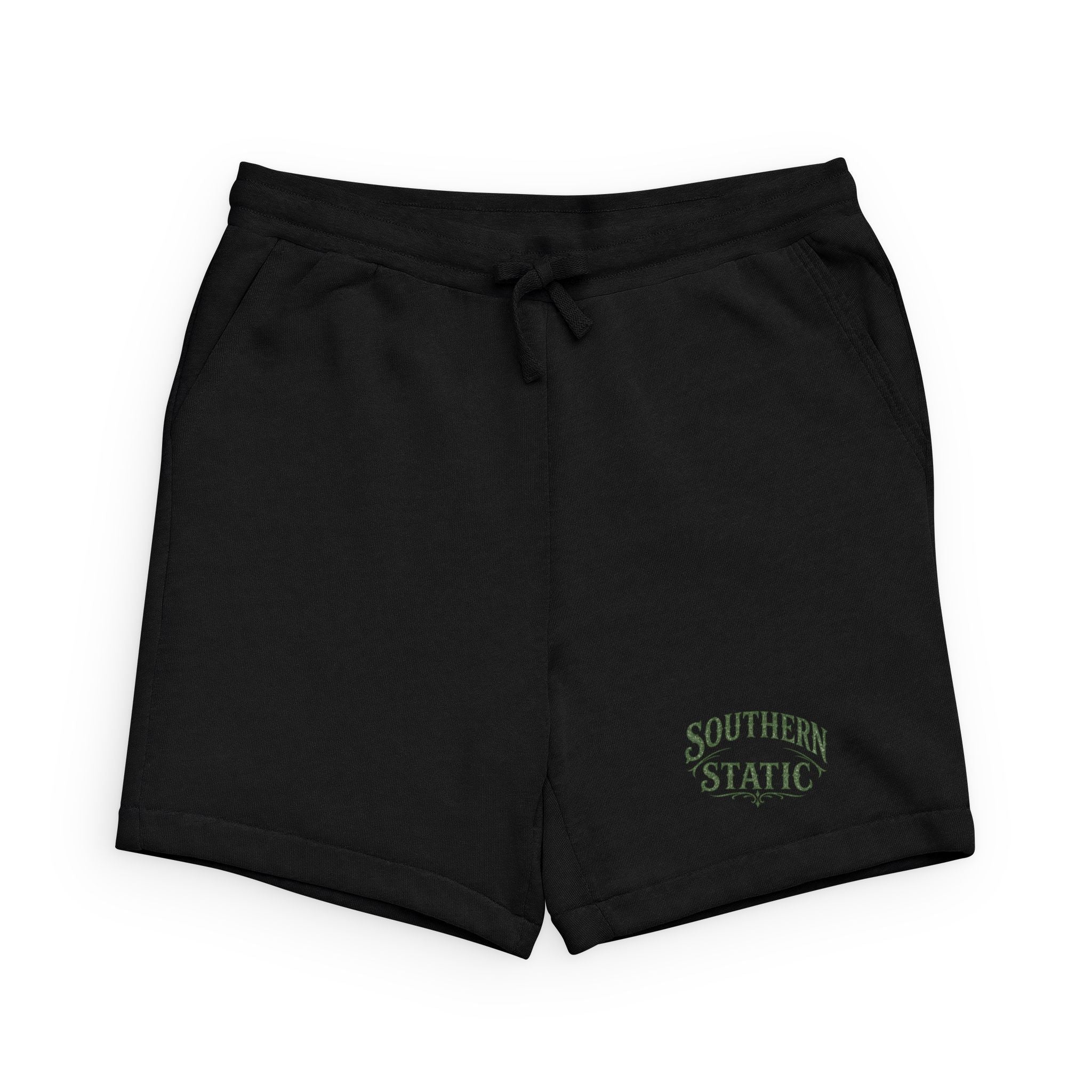 Southern Static Logo Sweatshorts | Black Fleece Shorts