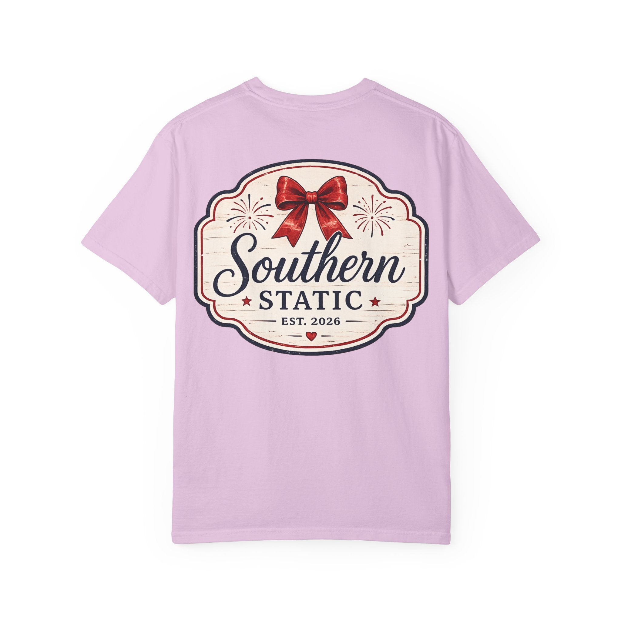 Women’s Southern Static Logo T-Shirt — Patriotic Bow Graphic Tee