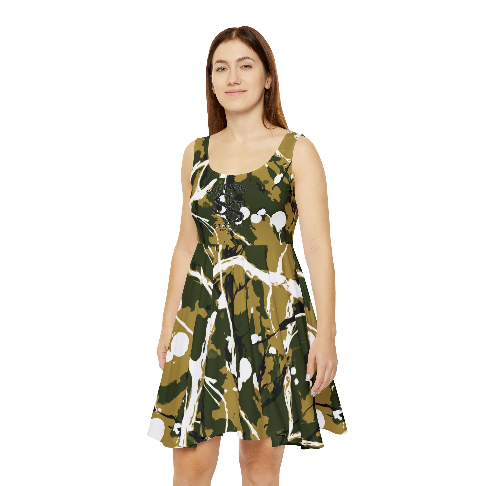 Skater Dress — Camo Splatter "Southern Strong" Women's Sundress