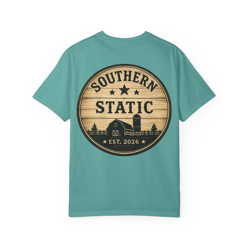 Southern Static Barn Logo T-Shirt — Rustic Farmhouse Graphic Tee