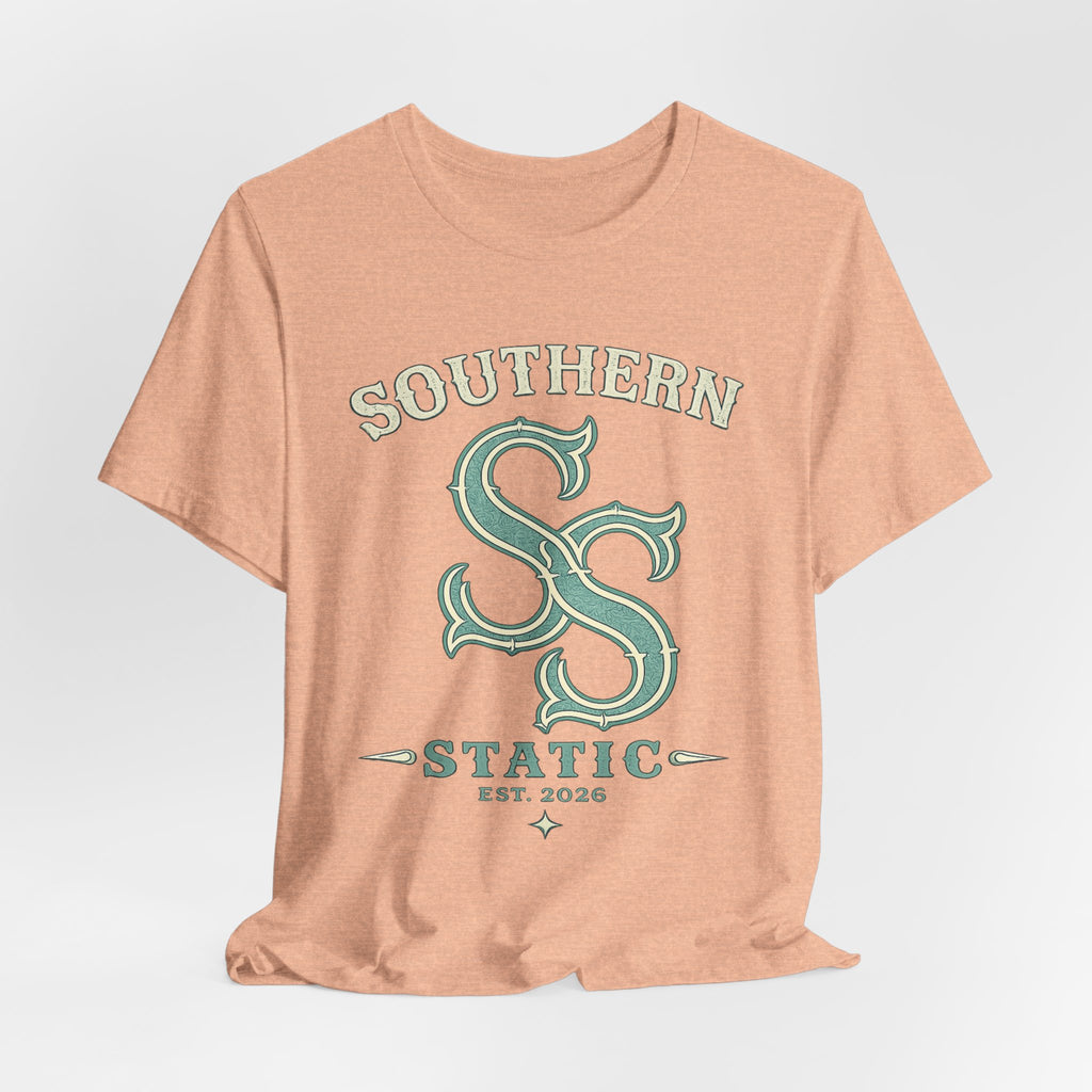 Southern Static Logo Tee — Retro Green Graphic T-Shirt