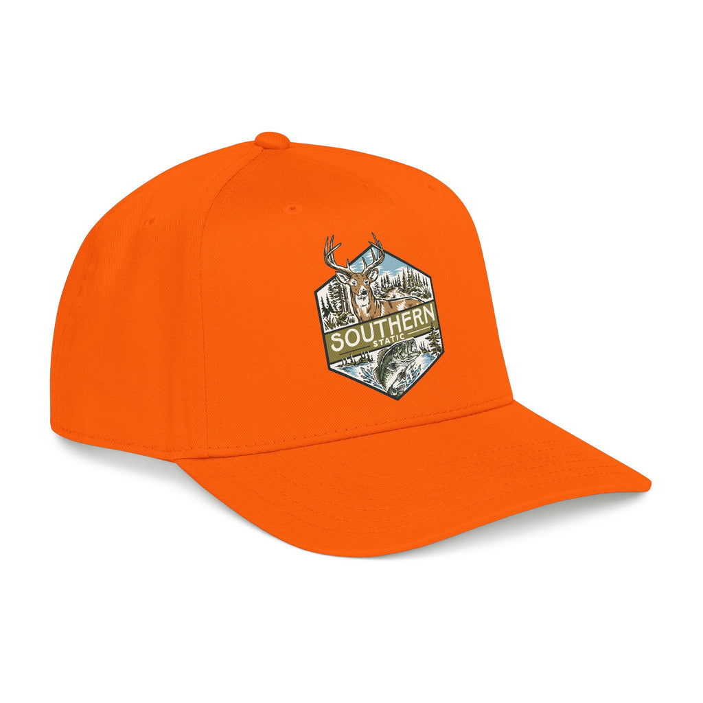 Southern Static Mid-Profile Baseball Cap — Retro Script Logo Hat