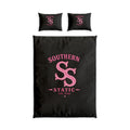 Southern Static Cotton Bed Set – Pink Monogram Duvet Cover & Pillowcases