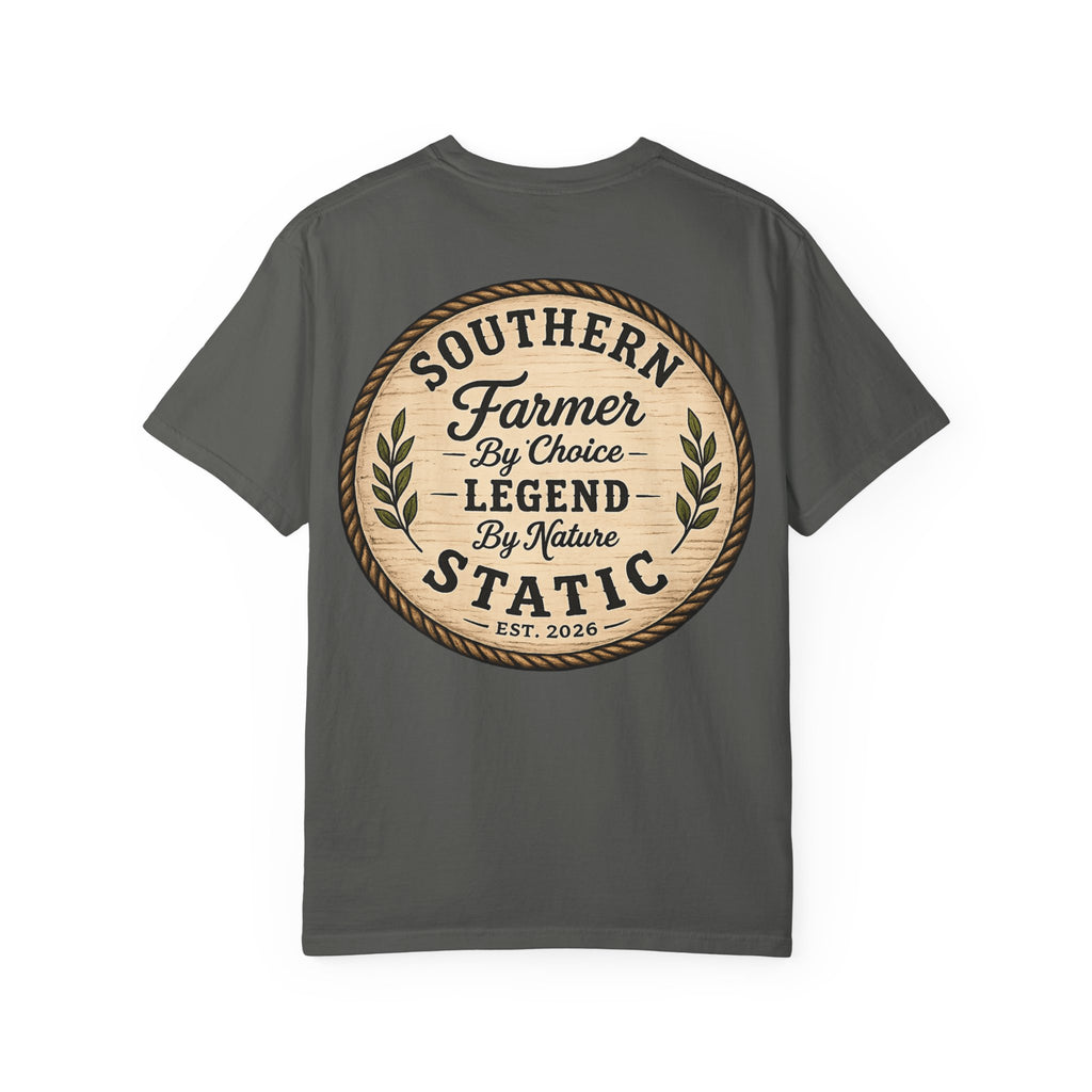 Southern Farmer By Choice T-Shirt — 'Southern Static' Vintage Farm Logo