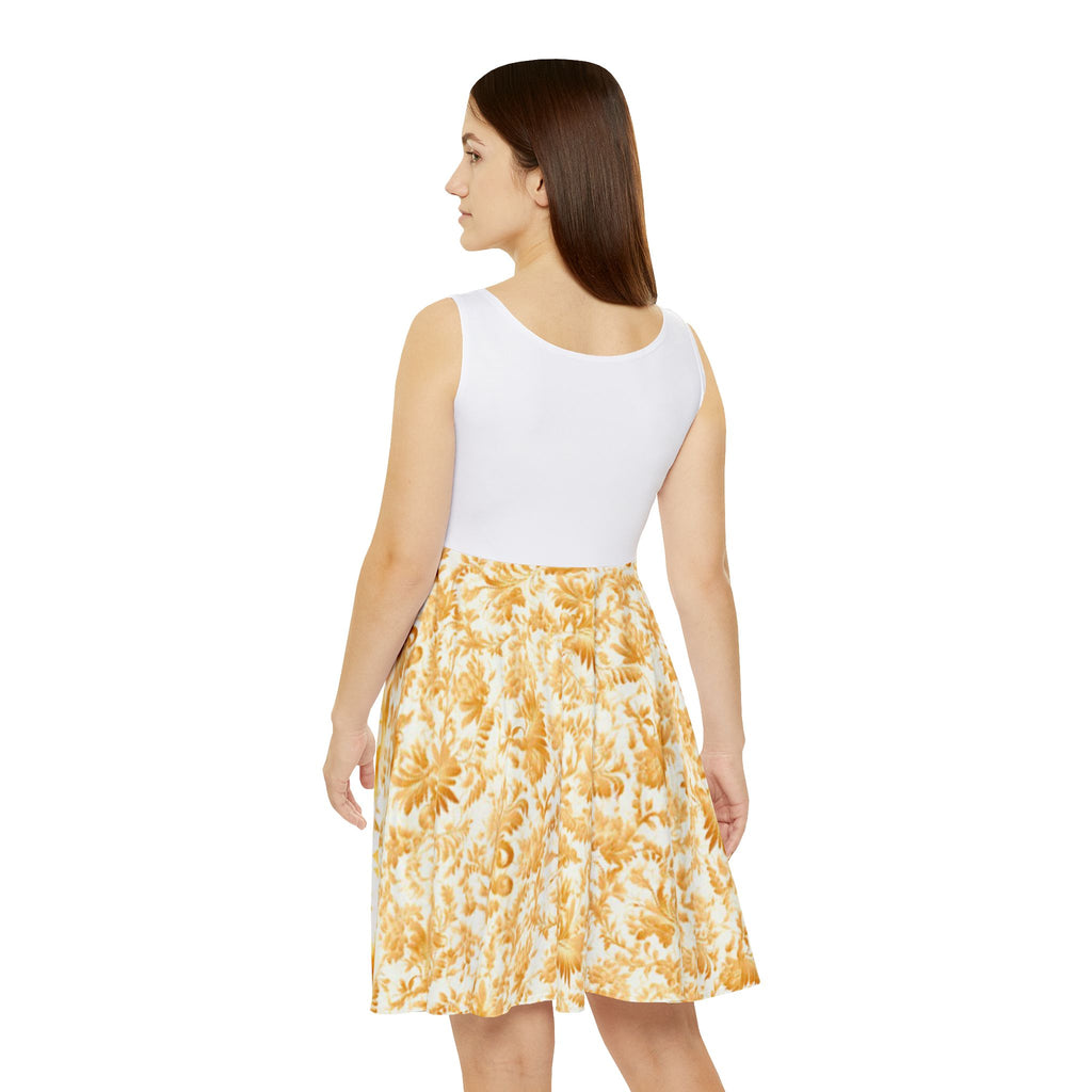 Southern Static logo floral skater dress | yellow daisy print