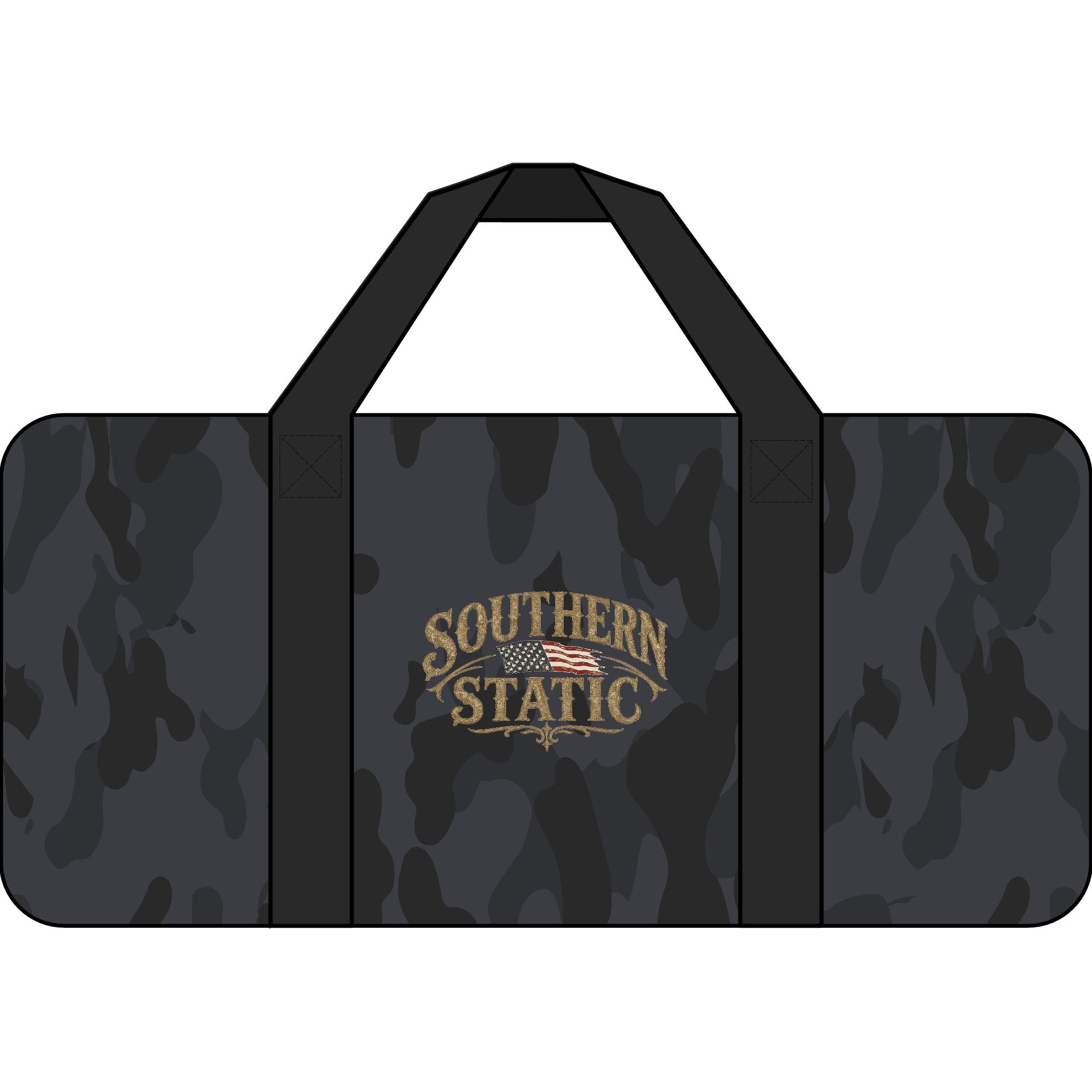 Southern Static Logo Duffel Bag | Checkered or Camo Strap Travel Bag