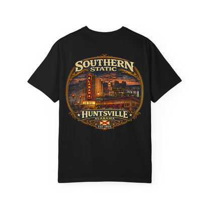 Huntsville Alabama Southern Static T-Shirt — Vintage City Skyline Tee
