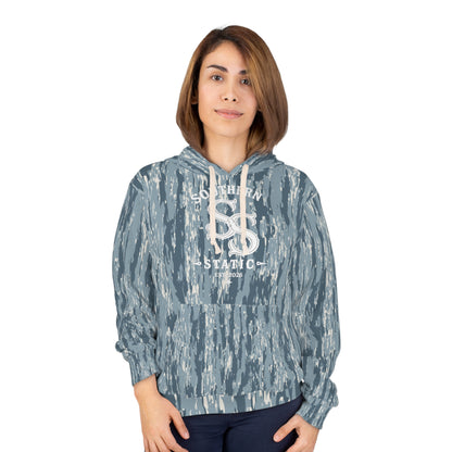 Camo Blue All-Over Print Hoodie — Southern Shackle Logo